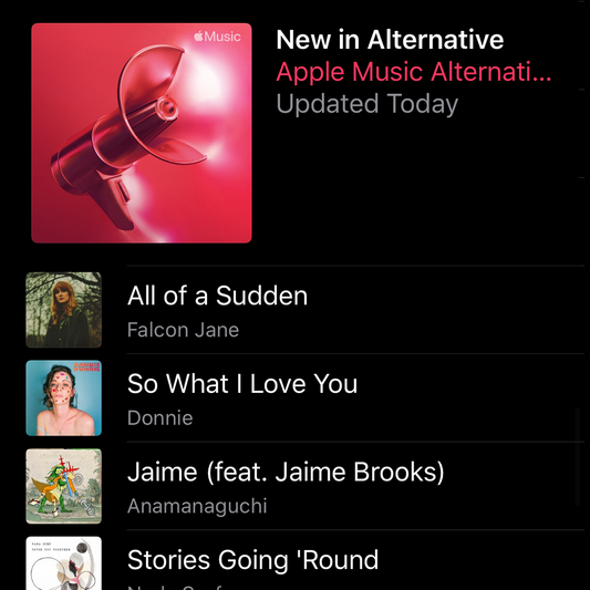 Donnie Added to Apple Music's "New in Alternative" Playlist!